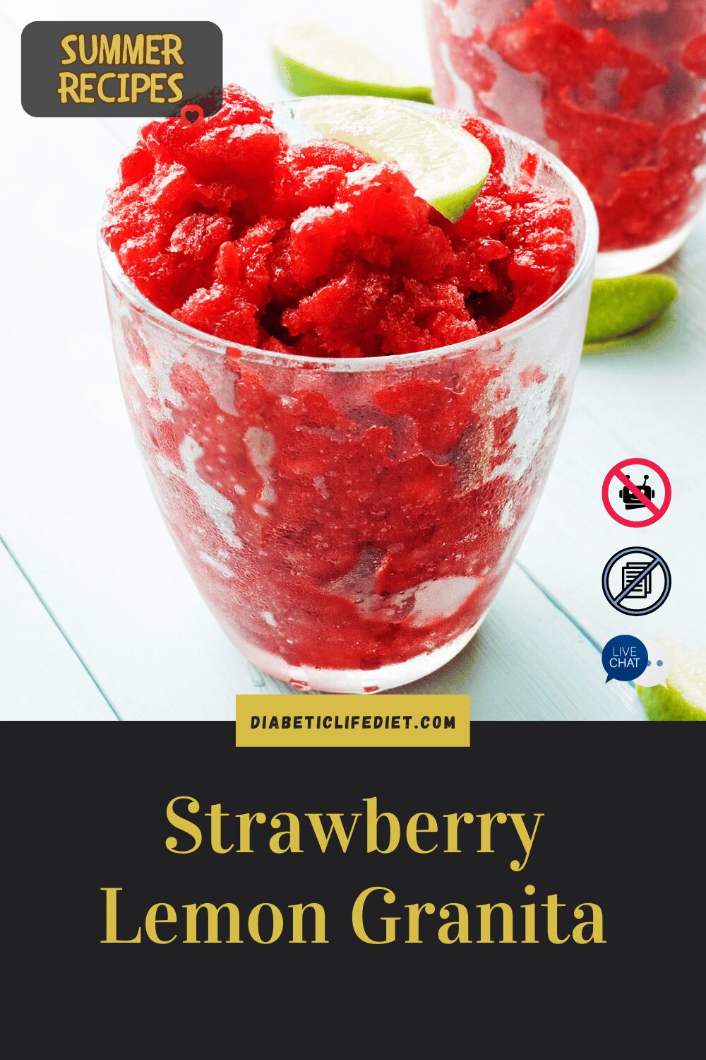 Strawberry Lemon Granita